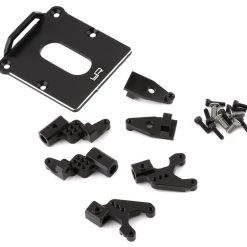 Yeah Racing Axial SCX24 Front & Rear Adjustable Shock Mounts w/ESC Plate (Black)