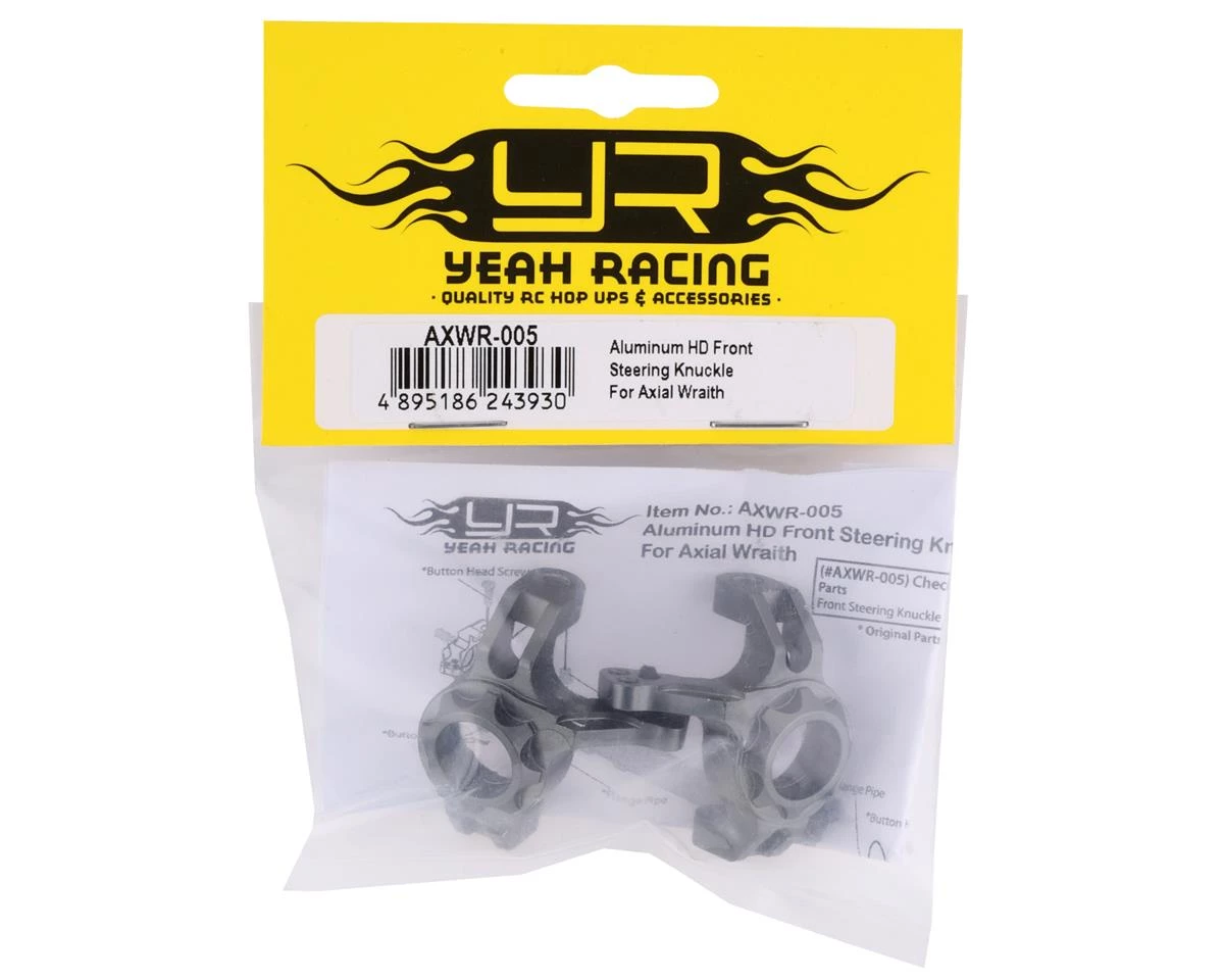 Yeah Racing Axial Wraith Aluminum Steering Knuckles (Grey) (2) 4 Yeah Racing Axial Wraith Aluminum Steering Knuckles (Grey) (2) - Image 2