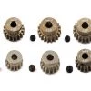 Yeah Racing Hard Coated 48P Aluminum Pinion Gear Set (15, 16, 17, 18, 19, 20T) (3.17mm Bore) -Cheap Yeah Racing Store yea mg 48015 020
