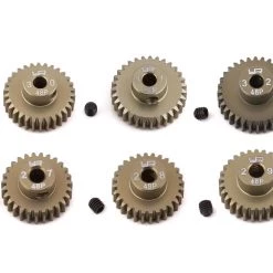 Yeah Racing Hard Coated 48P Aluminum Pinion Gear Set (27, 28, 29, 30, 31, 32T) (3.17mm Bore)