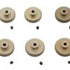 Yeah Racing Hard Coated 48P Aluminum Pinion Gear Set (33, 34, 35, 36, 37, 38T) (3.17mm Bore) -Cheap Yeah Racing Store yea mg 48033 038