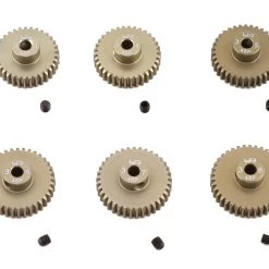 Yeah Racing Hard Coated 48P Aluminum Pinion Gear Set (33, 34, 35, 36, 37, 38T) (3.17mm Bore)
