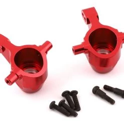 Yeah Racing Tamiya TT-01 Aluminum Front Knuckles (Red) (2)