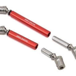 Yeah Racing Traxxas TRX-4 Stainless Steel Front & Rear Center Shaft Set (Red)