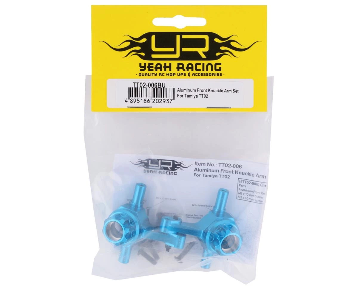 Yeah Racing Tamiya TT-02 Aluminum Steering Knuckle Set (Blue) (2) 4 Yeah Racing Tamiya TT-02 Aluminum Steering Knuckle Set (Blue) (2) - Image 2