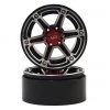 Yeah Racing 2.2 Aluminum CNC 6 Spoke Beadlock Wheel w/Hub (2) (Black) -Cheap Yeah Racing Store yea wl 0118bk