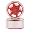 Yeah Racing 1.9" Aluminum BXC 6 Spoke Beadlock Wheels w/Faux Rotors (Red) (2) w/12mm Hex -Cheap Yeah Racing Store yea wl 0122rd