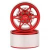 Yeah Racing 1.9" Aluminum BXN 6 Spoke Beadlock Wheels w/Faux Rotors (Red) (2) w/12mm Hex -Cheap Yeah Racing Store yea wl 0127rd