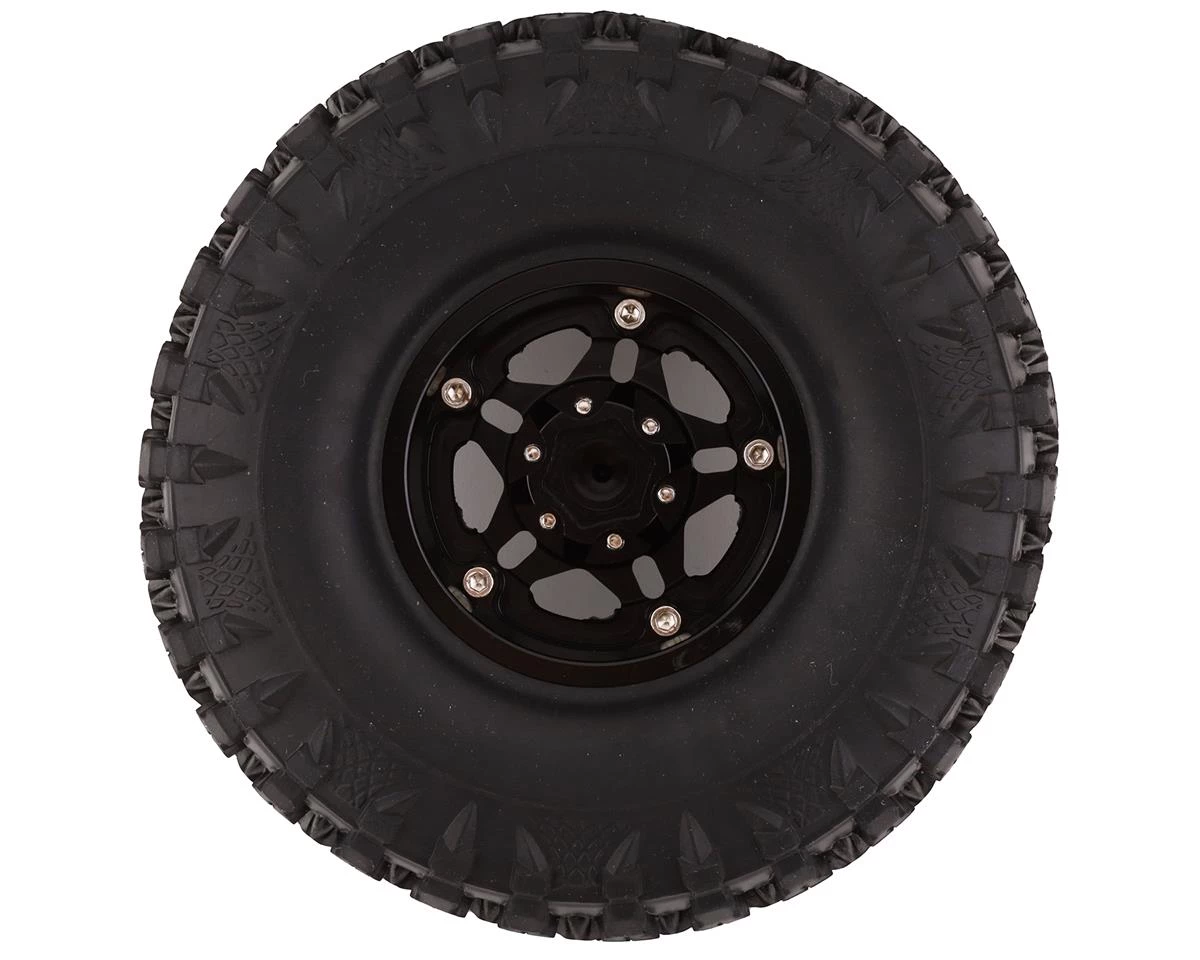 Yeah Racing Soft 1.9" Off-Road Pre-Mounted Tires w/Aluminum Beadlock Wheels (Black) (4) w/12mm Hex 3 Yeah Racing Soft 1.9" Off-Road Pre-Mounted Tires w/Aluminum Beadlock Wheels (Black) (4) w/12mm Hex - Image 2