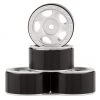 Yeah Racing SCX24 1.0" Aluminum 5 Spoke Slotted Beadlock Wheels (Silver) (4) -Cheap Yeah Racing Store yea wl 0143sv