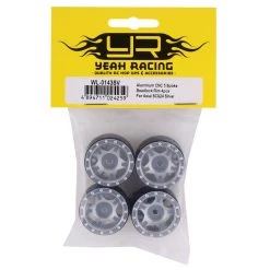 Yeah Racing SCX24 1.0" Aluminum 5 Spoke Slotted Beadlock Wheels (Silver) (4) -Cheap Yeah Racing Store yea wl 0143sv 3
