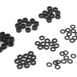 Yeah Racing 3x0.25/0.5/1.5/2/2.5/3mm Flat Washer Set (Black) (70)