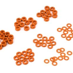 Yeah Racing 3x0.25/0.5/1.5/2/2.5/3mm Flat Washer Set (Orange) (70)