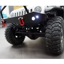 Yeah Racing Aluminum SCX10 Front & Rear Bumper Set w/Heavy Duty Shackle & LEDs -Cheap Yeah Racing Store yea ya 0431 2