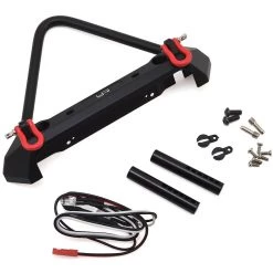 Yeah Racing Aluminum Front Stinger Bumper w/LED Light (Black)