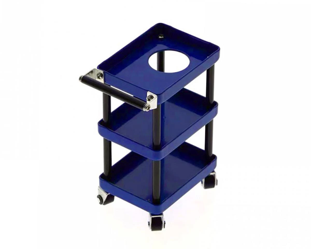 Yeah Racing 1/10 3 Tiered Metal Rolling Shop Cart Kit (Blue) 3 Yeah Racing 1/10 3 Tiered Metal Rolling Shop Cart Kit (Blue)