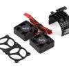 Yeah Racing Aluminum 540/550 Motor Heat Sink w/Twin Tornado Fans (Black) -Cheap Yeah Racing Store yea ya 0643bk