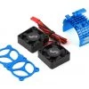 Yeah Racing Aluminum 540/550 Motor Heat Sink w/Twin Tornado Fans (Blue) -Cheap Yeah Racing Store yea ya 0643bu